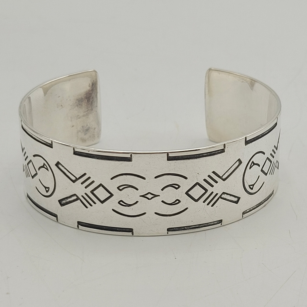 RARE Georg Jensen Sterling Silver Native Style Cuff Bracelet #64
